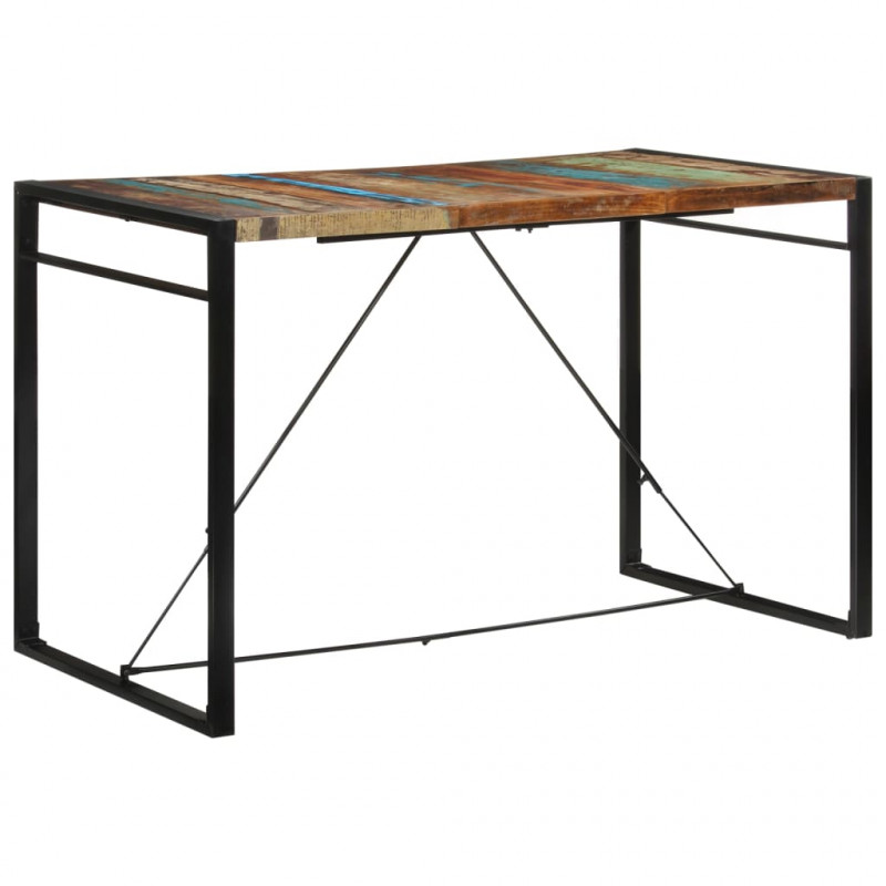 Stolik barowy, 175x90x110, lite drewno z odzysku