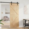 Drzwi NARVIK Naturalny 80 x 210 cm Lite Drewno Sosnowe