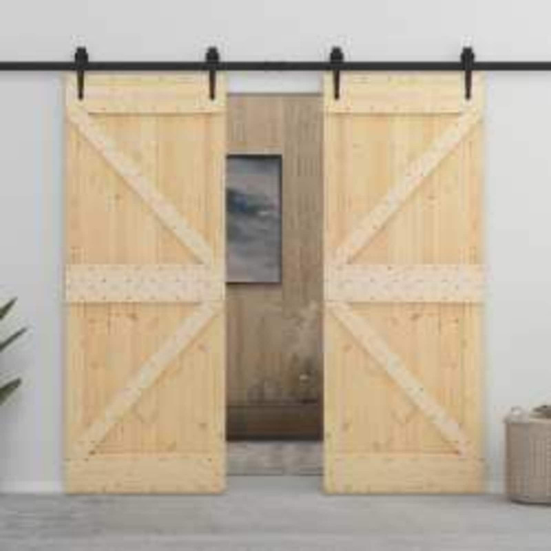 Drzwi NARVIK Naturalny 80 x 210 cm Lite Drewno Sosnowe