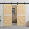 Drzwi NARVIK Naturalny 80 x 210 cm Lite Drewno Sosnowe