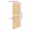 Drzwi NARVIK Naturalny 80 x 210 cm Lite Drewno Sosnowe