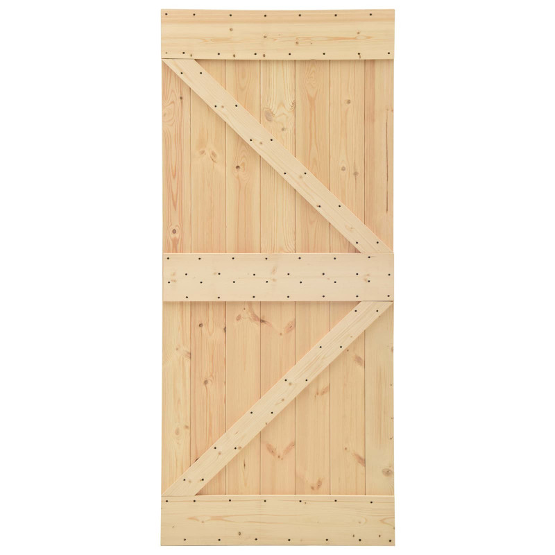 Drzwi NARVIK Naturalny 90 x 210 cm Lite Drewno Sosnowe