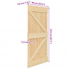Drzwi NARVIK Naturalny 90 x 210 cm Lite Drewno Sosnowe