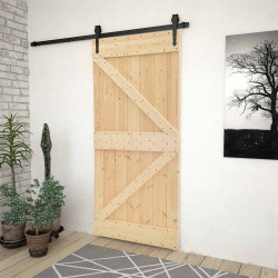 Drzwi NARVIK Naturalny 100 x 210 cm Lite Drewno Sosnowe