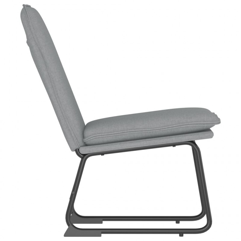 Krzesło wypoczynkowe, jasnoszare, 52x75x76 cm, obite tkaniną