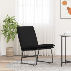 Krzesło wypoczynkowe, czarne, 52x75x76 cm, obite tkaniną