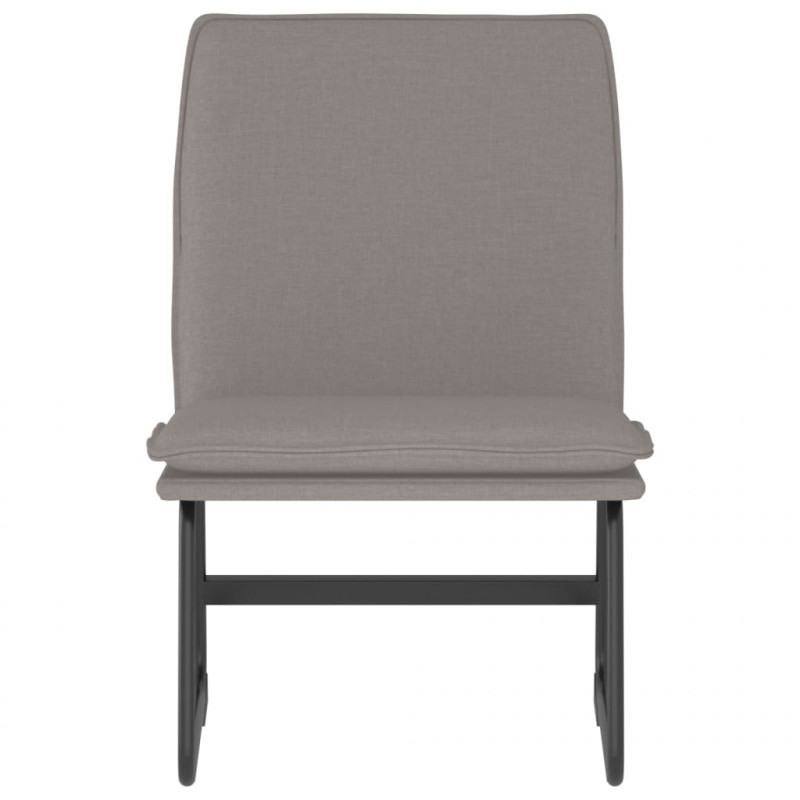 Krzesło wypoczynkowe, taupe, 52x75x76 cm, obite tkaniną