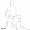 Fotel, niebieski, obity aksamitem