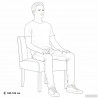 Fotel, ciemnoszary, obity aksamitem