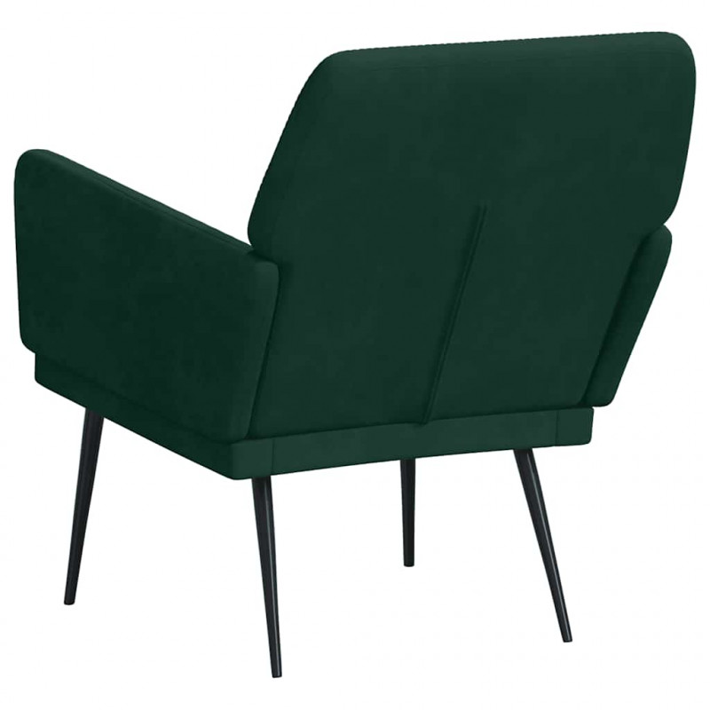 Fotel, ciemnozielony, 62x79x79 cm, obity aksamitem