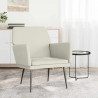 Fotel, kremowy, 62x79x79 cm, obity aksamitem
