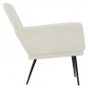 Fotel, kremowy, 62x79x79 cm, obity aksamitem