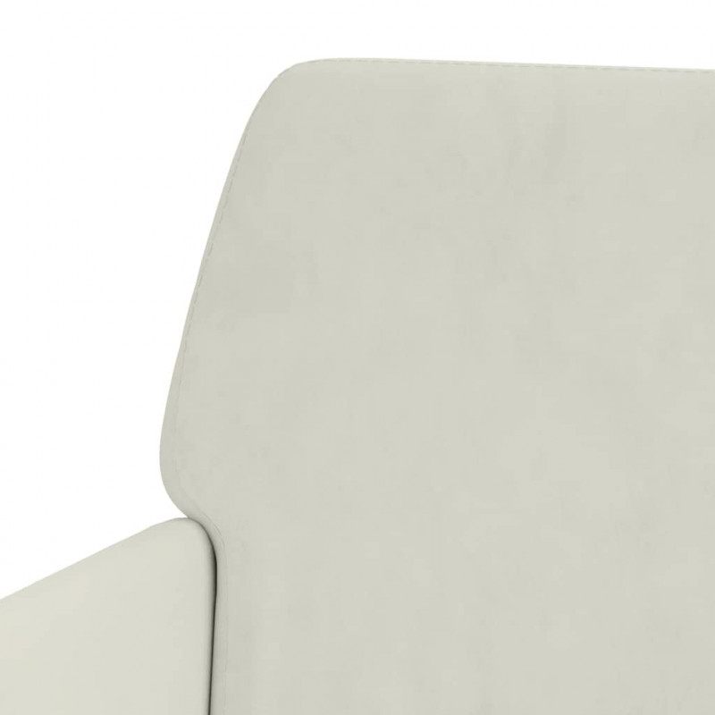 Fotel, kremowy, 62x79x79 cm, obity aksamitem
