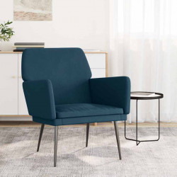 Fotel, niebieski, 62x79x79 cm, obity aksamitem