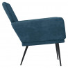 Fotel, niebieski, 62x79x79 cm, obity aksamitem