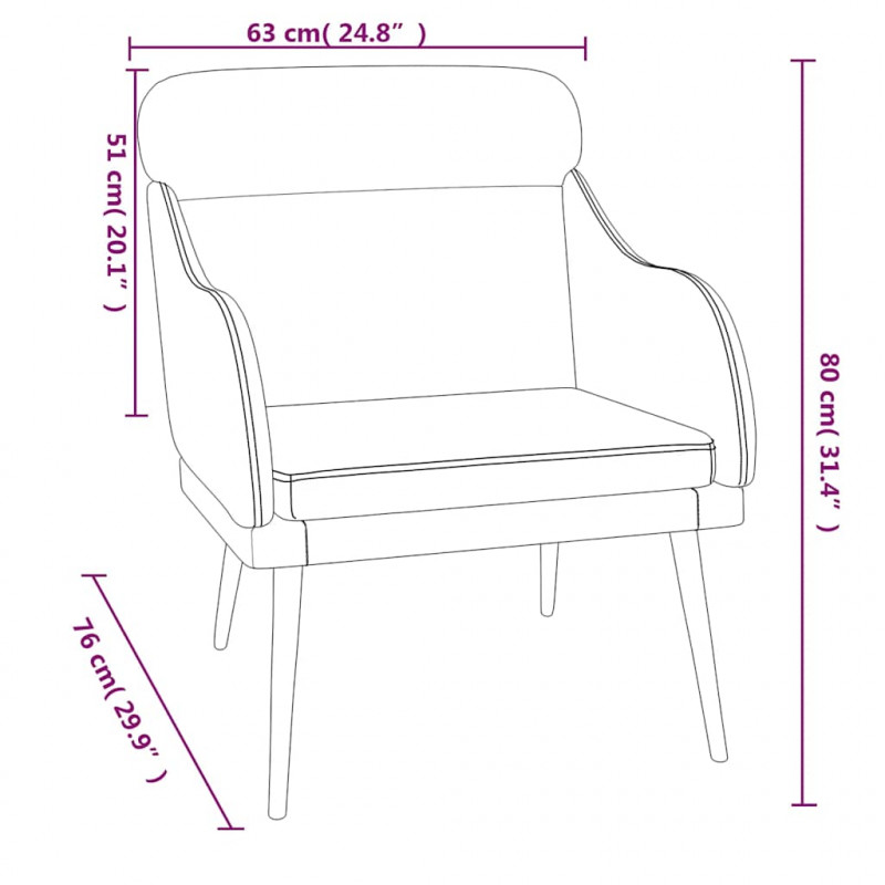 Fotel, ciemnoszary, 63x76x80 cm, obity aksamitem