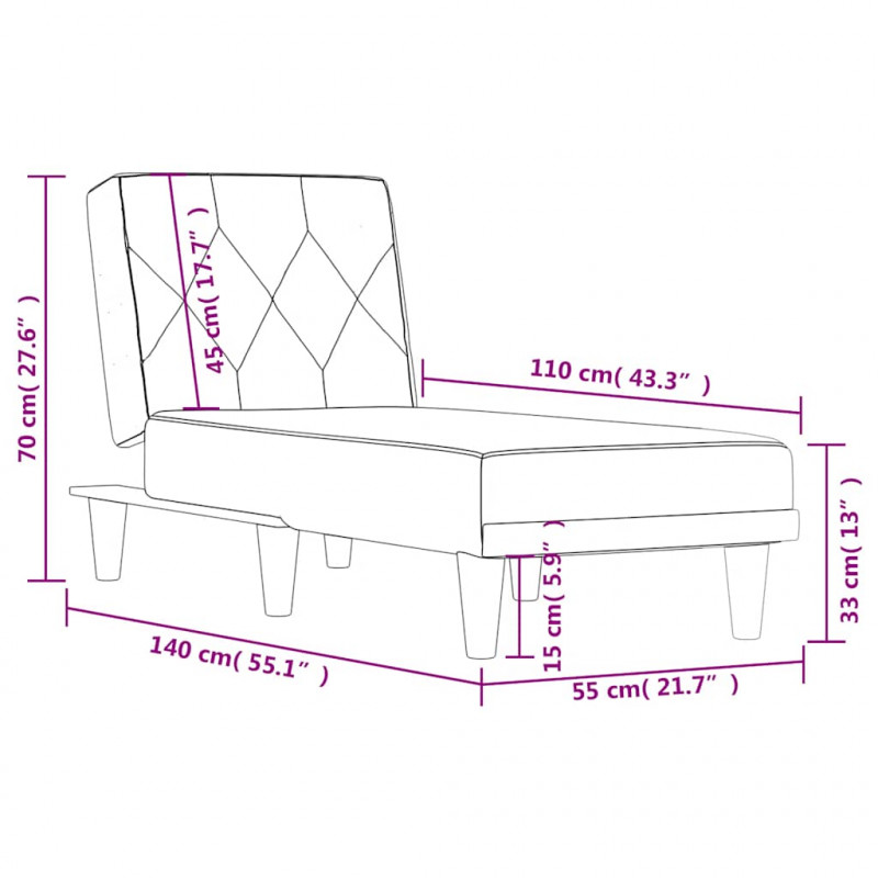 Szezlong, żółty, tapicerowany aksamitem