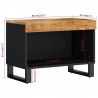 Szafka pod telewizor, 60x33x43,5 cm, lite drewno mango