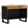 Szafka pod telewizor, 60x33x43,5 cm, lite drewno mango