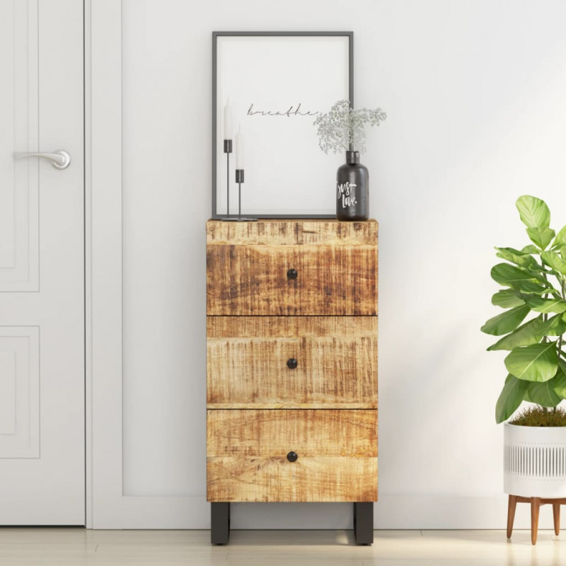 Szafka z 3 szufladami, 40x33,5x75 cm, lite drewno mango