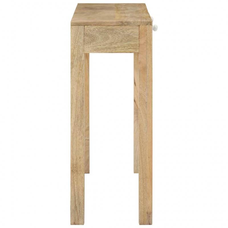 Stolik konsolowy, 110x30x75 cm, bielone drewno mango