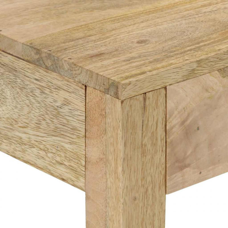 Stolik konsolowy, 110x30x75 cm, bielone drewno mango