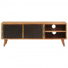 Szafka pod TV, 112x30x40 cm, lite drewno akacjowe