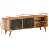 Szafka pod TV, 112x30x40 cm, lite drewno akacjowe