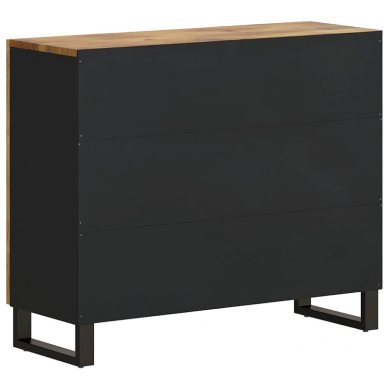Szafka z 2 drzwiczek, 90x33x75 cm, lite drewno mango