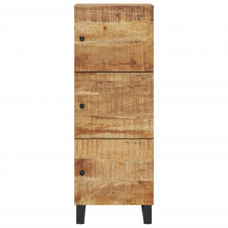 Szafka z 3 drzwiczek, 40x33x110 cm, lite drewno mango i żelazo