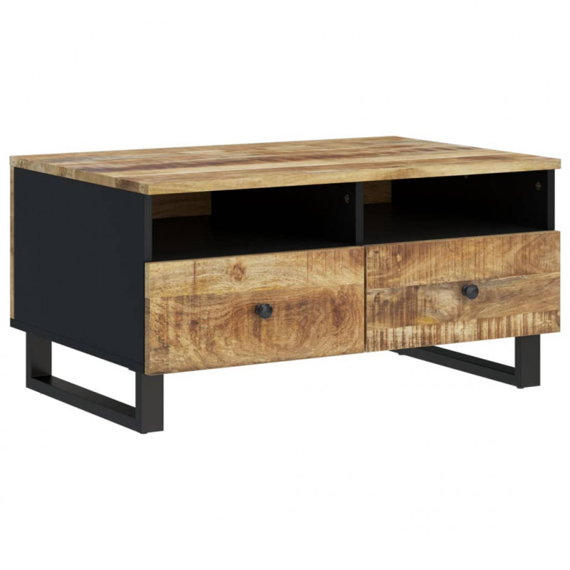 Stolik kawowy, 80x54x40 cm, mango i materiał drewnopochodny