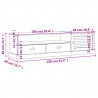 Szafka pod TV VIGO, 156x40x40 cm, lite drewno sosnowe