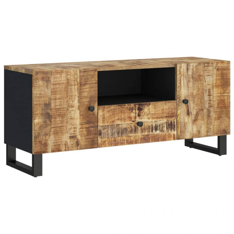 Szafka RTV, 105x33,5x46 cm, mango i materiał drewnopochodny