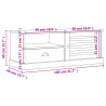 Szafka pod TV VIGO, szara, 106x40x40 cm, lite drewno sosnowe