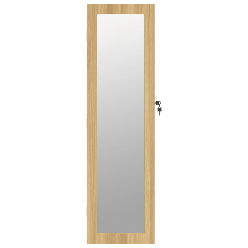 Wisząca szafka na biżuterię, z lustrem, 30x8,5x106 cm
