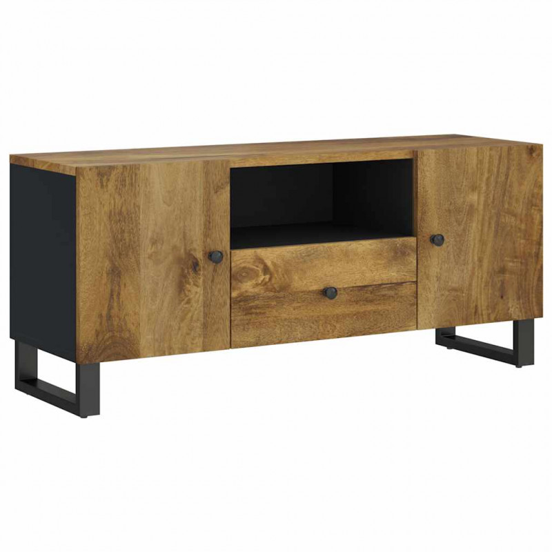 Szafka RTV, 105x33,5x46 cm, mango i materiał drewnopochodny