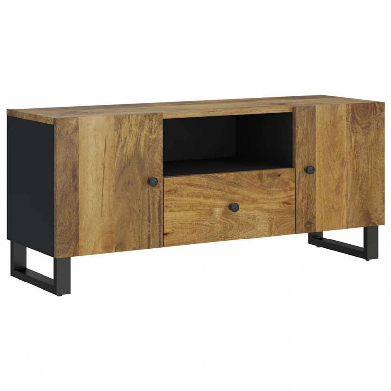 Szafka RTV, 105x33,5x46 cm, mango i materiał drewnopochodny