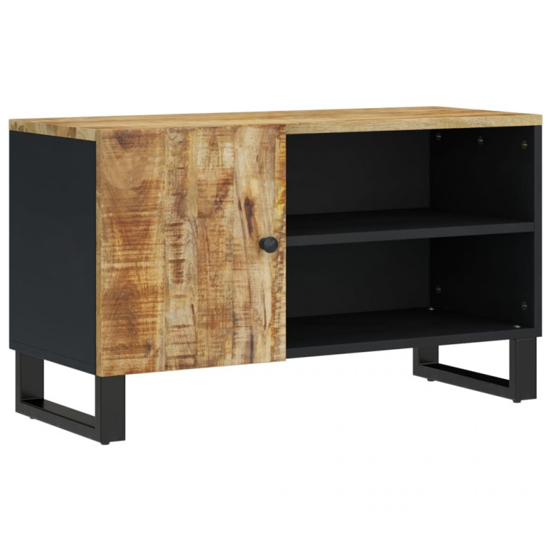 Szafka RTV, 80x33x46 cm, mango i materiał drewnopochodny
