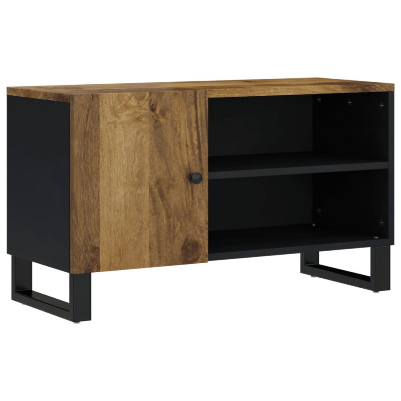 Szafka RTV, 80x33x46 cm, mango i materiał drewnopochodny
