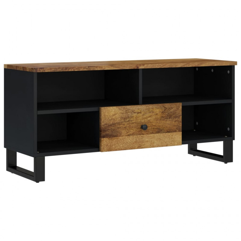 Szafka RTV, 100x33x46 cm, mango i materiał drewnopochodny