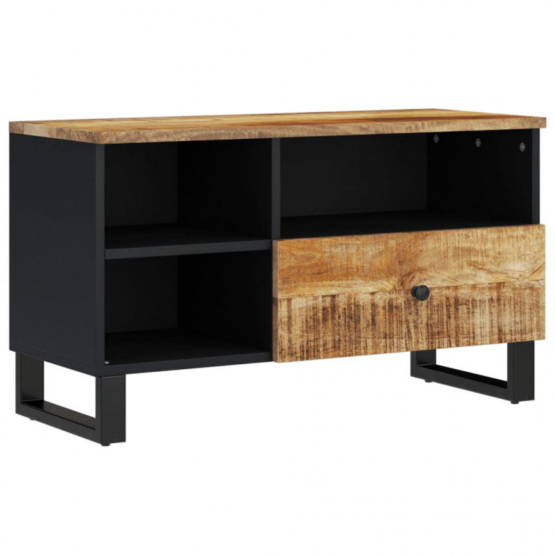 Szafka RTV, 80x33x46 cm, mango i materiał drewnopochodny