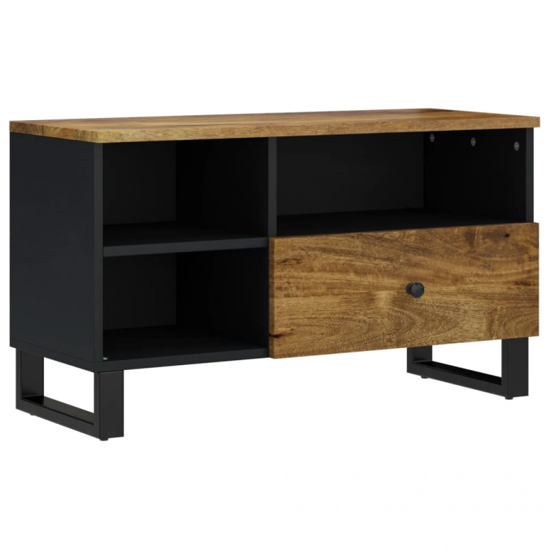 Szafka RTV, 80x33x46 cm, mango i materiał drewnopochodny