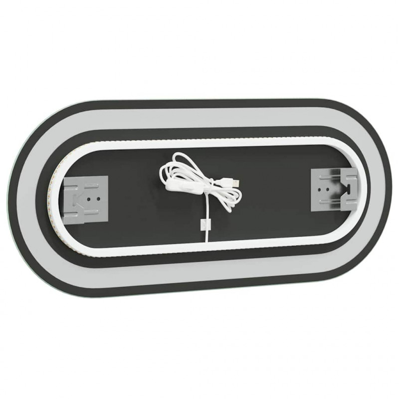 Lustro łazienkowe z LED, 70x30 cm, owalne