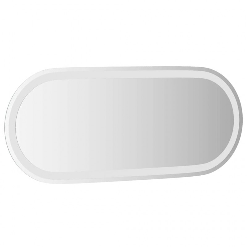 Lustro łazienkowe z LED, 90x40 cm, owalne