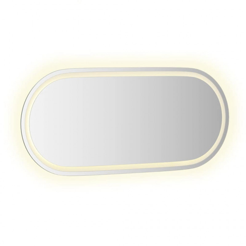 Lustro łazienkowe z LED, 100x45 cm, owalne