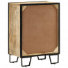 Szafka z 2 szufladami, 53x31x72 cm, lite drewno mango i żelazo