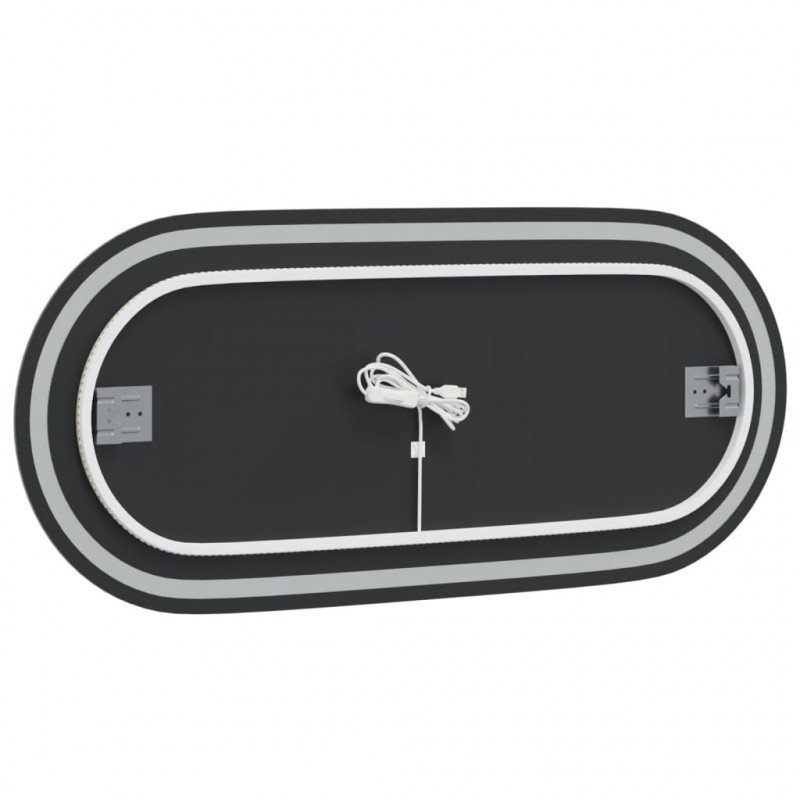 Lustro łazienkowe z LED, 100x45 cm, owalne