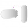 Lustro łazienkowe z LED, 100x45 cm, owalne
