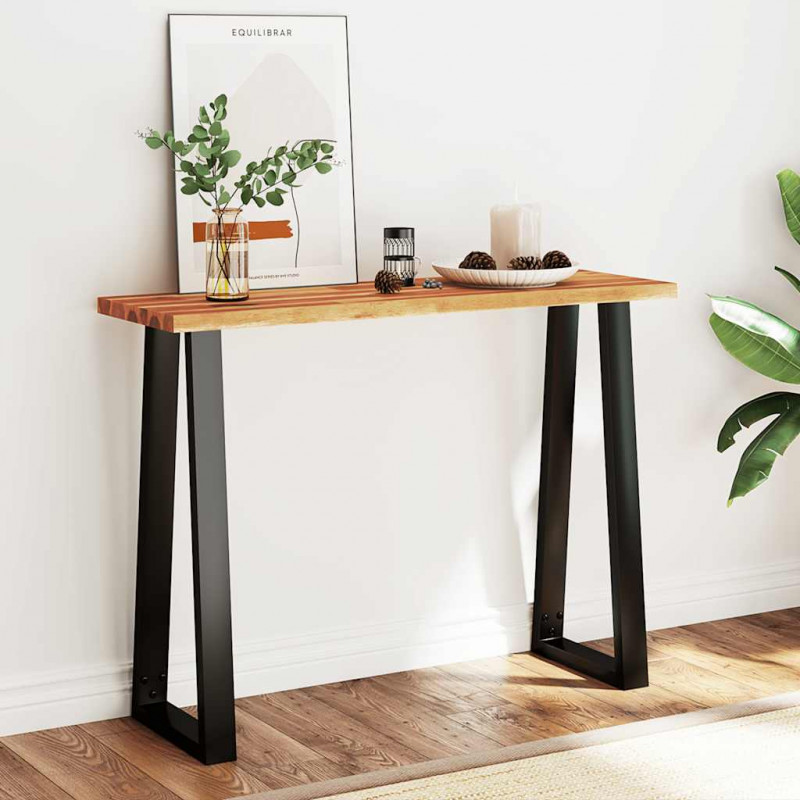 Stolik konsolowy, 110x35x80 cm, lite drewno akacjowe