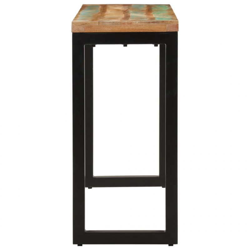 Stolik konsolowy, 110x35x75 cm, lite drewno z odzysku